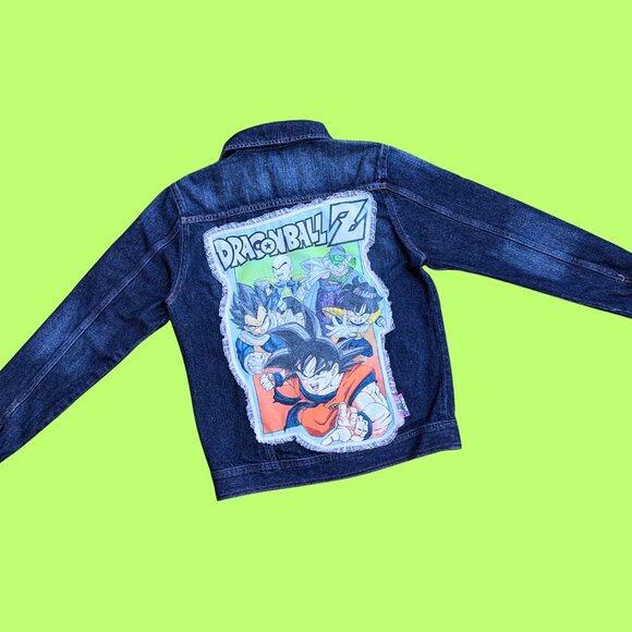 Handmade, Upcycled DragonBall Z Denim Jacket Size US 14-16, Size L - Picture 3 of 4
